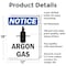 Signmission Argon Gas OSHA Notice Sign, Aluminum, 12in W x 18in L, 2PK OS-2PACK-NS-A-1218-V-10174 - alternate 2